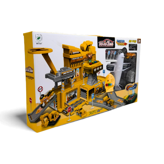 Construction Playset with Vehicles – 29 Pcs