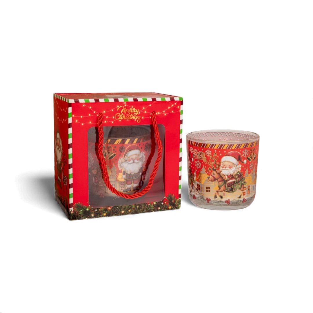 Christmas Glass Candle Holder