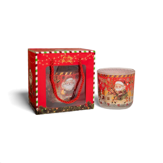 Christmas Glass Candle Holder