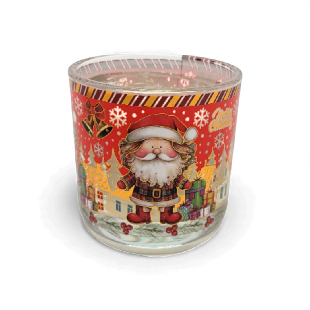 Christmas Glass Candle Holder