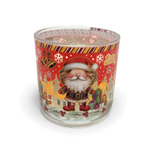 Christmas Glass Candle Holder