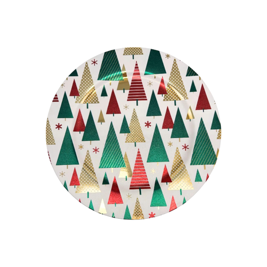Christmas Tree Pattern Round Plate