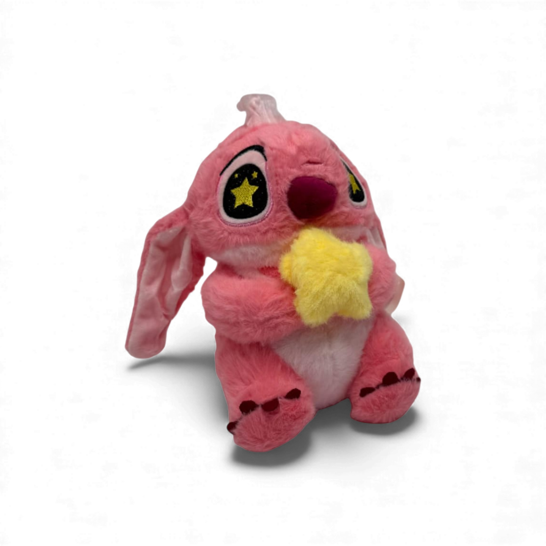 Pink Plush Bunny with Star Eyes