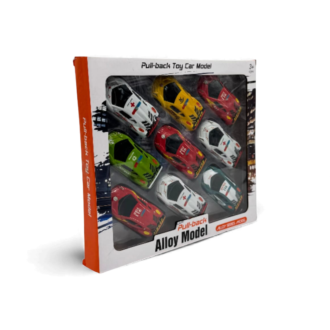 Pull-Back Alloy Toy Car Set – 10 Pcs