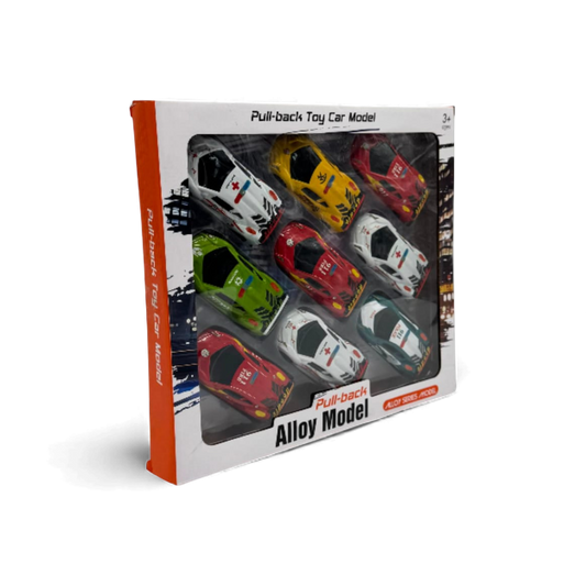 Pull-Back Alloy Toy Car Set – 10 Pcs