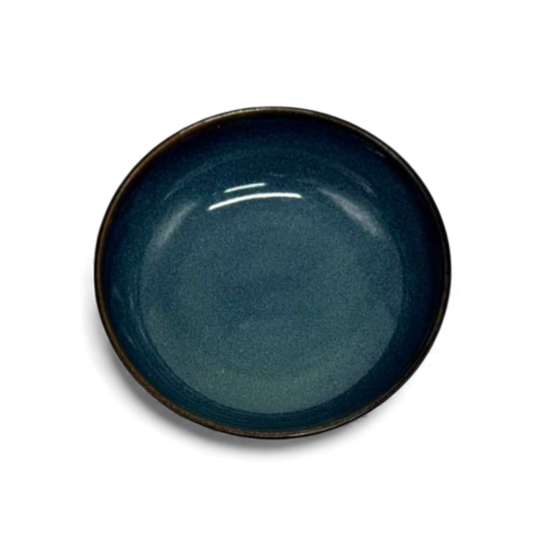 Dark Teal Ceramic Serving Plate