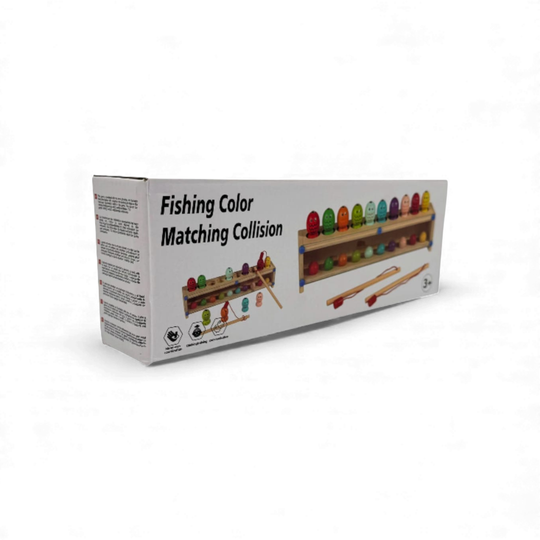 Wooden Fishing And Color Matching Game