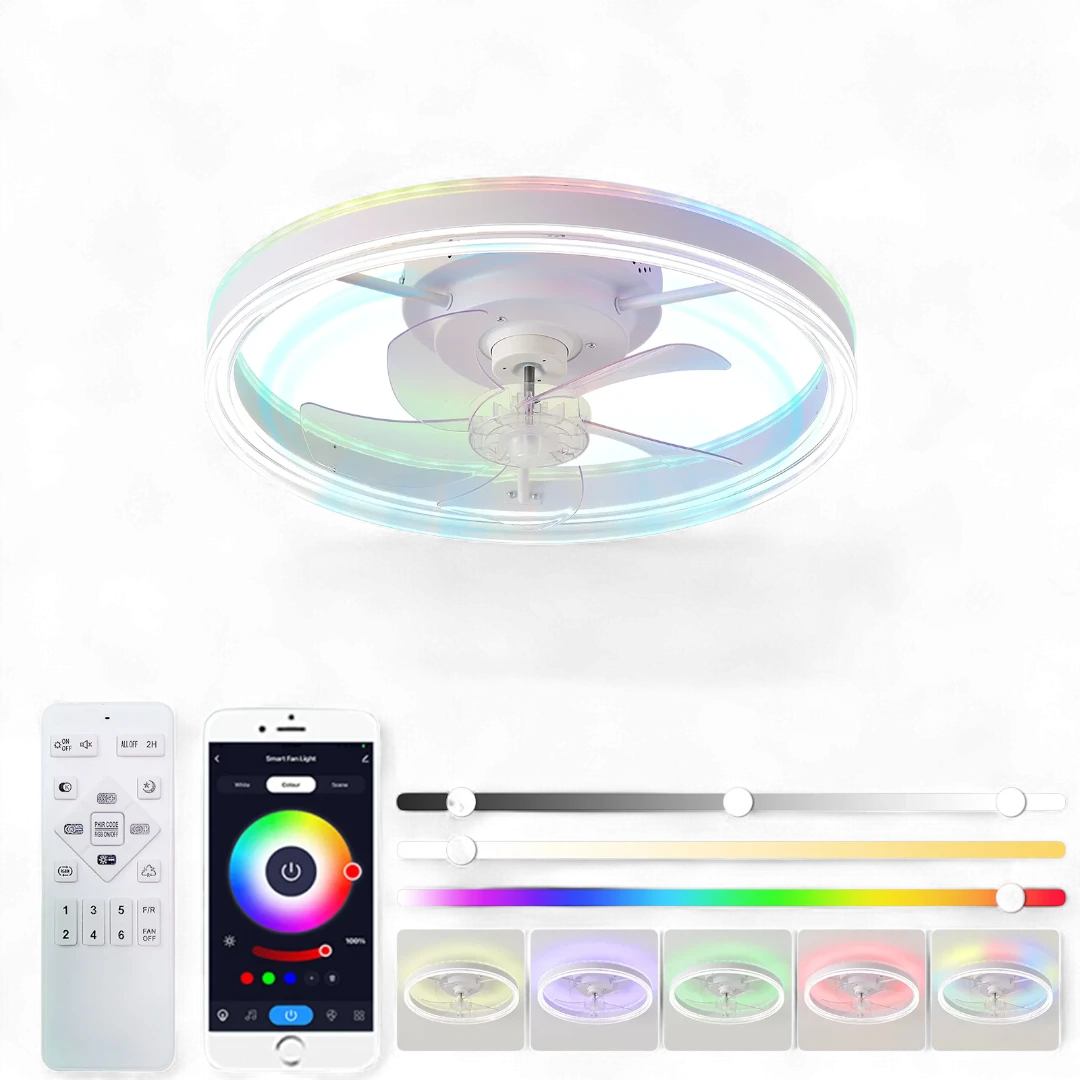 LED Aromatherapy Fan Light With 360 Degree Rotation