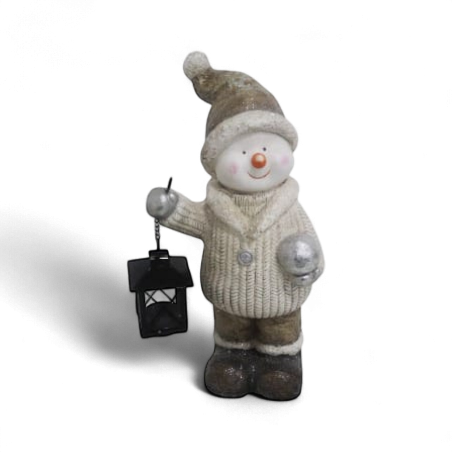 Snowman Figurine with Lantern