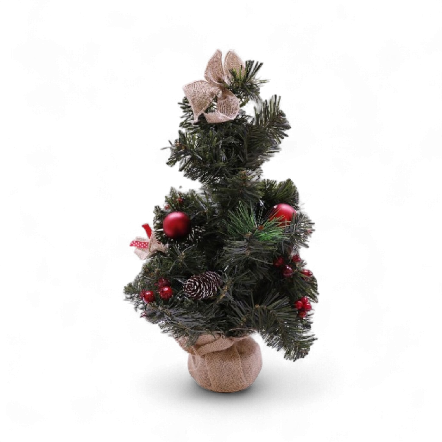 Small Christmas Tree with Red Ornaments