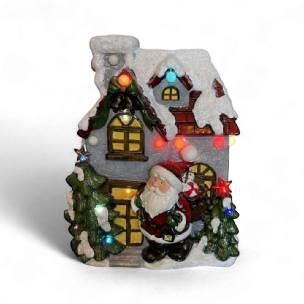 Santa Claus Light-Up Christmas House