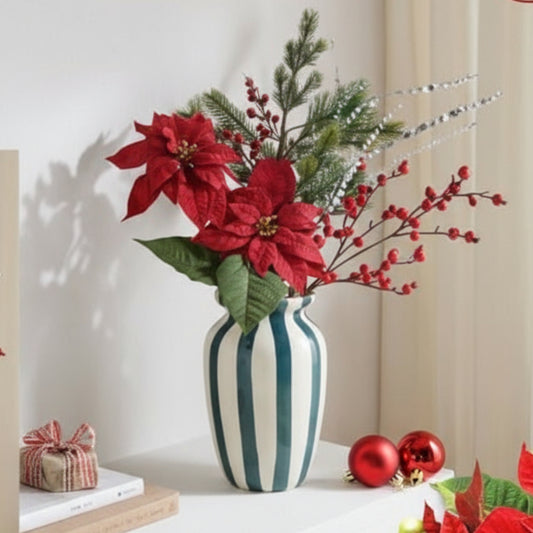 Artificial Poinsettia Flower Bouquet
