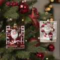 Santa Claus Fireplace Christmas Ornaments - Set of 2
