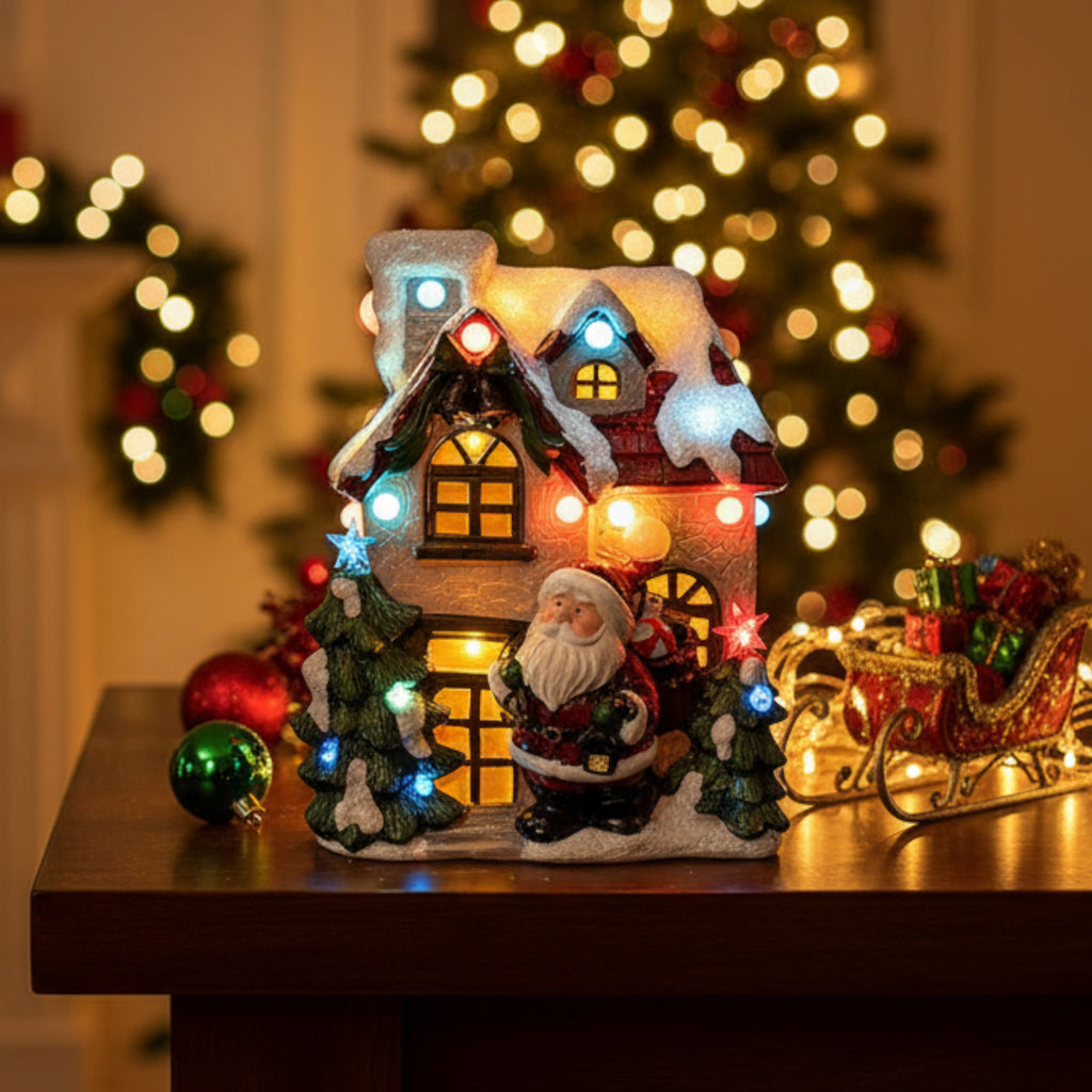 Santa Claus Light-Up Christmas House