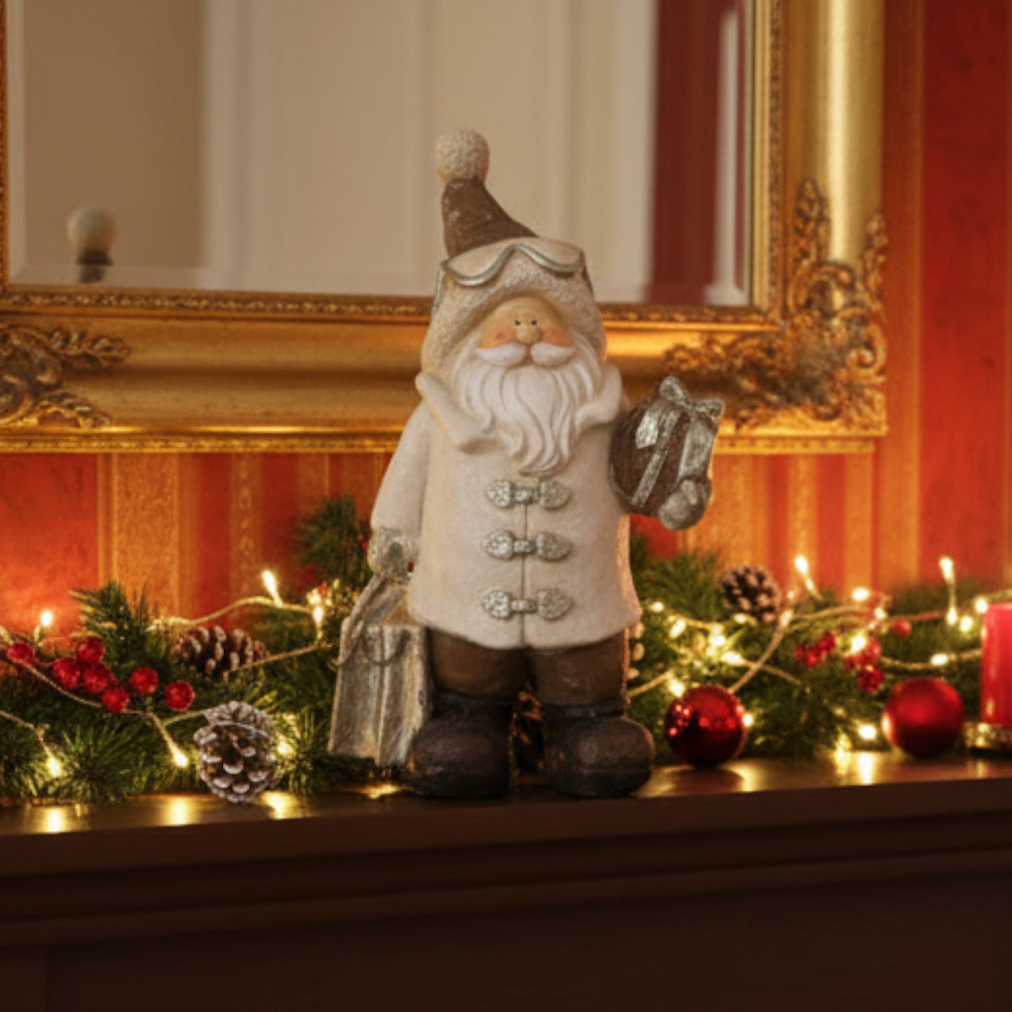 Elegant Santa Claus Figurine