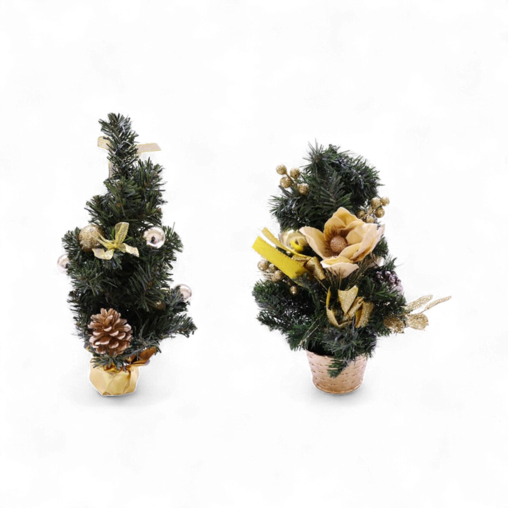 Mini Golden Christmas Tree Décor