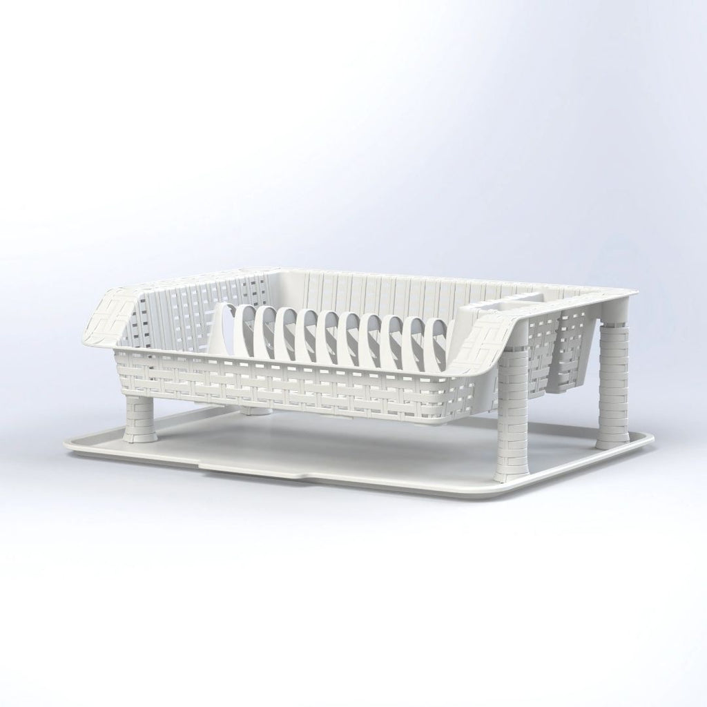 3MPLAST Tornado Multi-Purpose Plastic Dish Drainer Rack – White