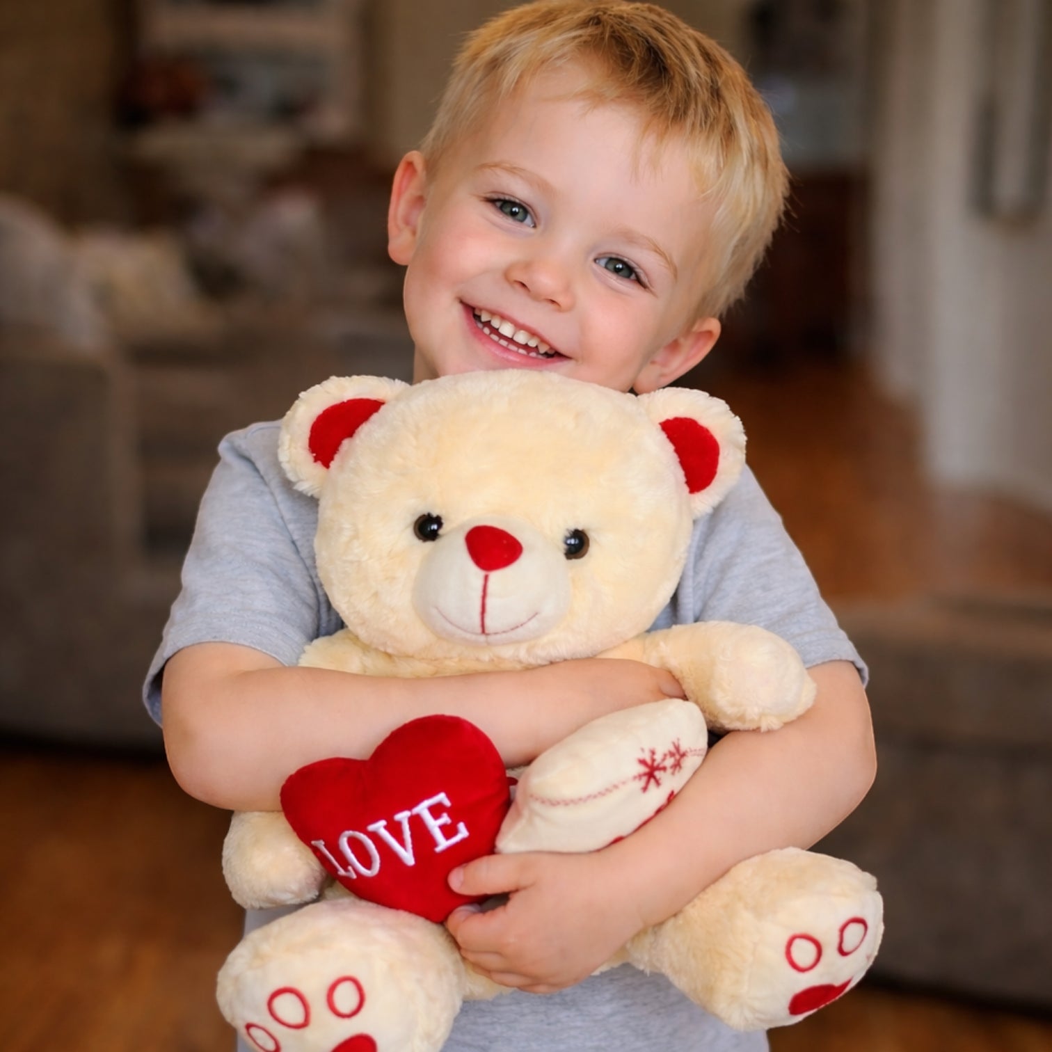 Toy Non-Toxic Stuffed And Plush Cream Teddy Bear