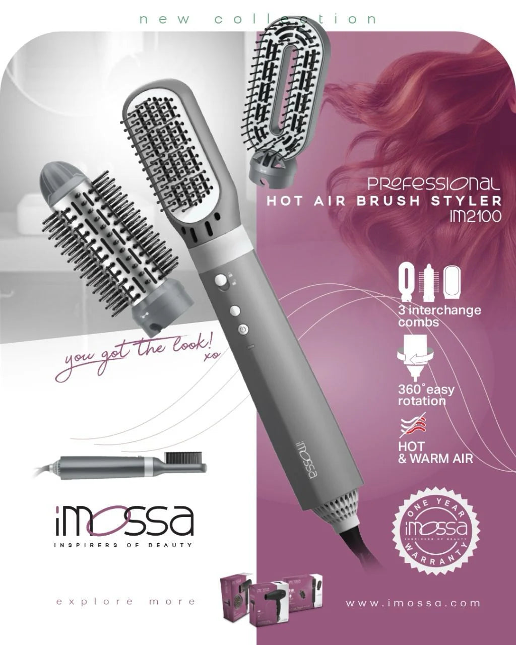 IMOSSA Hot Air Brush Styler