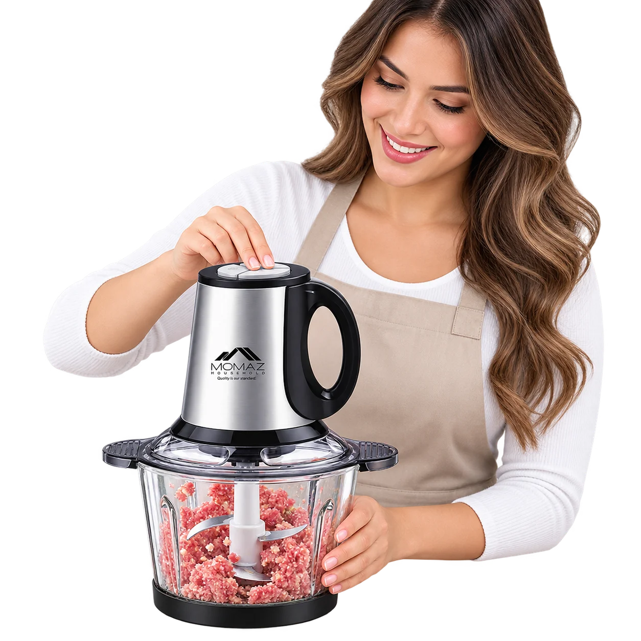 Momaz Household Glass Electric Meat Grinder & Food Chopper – Berlin Series