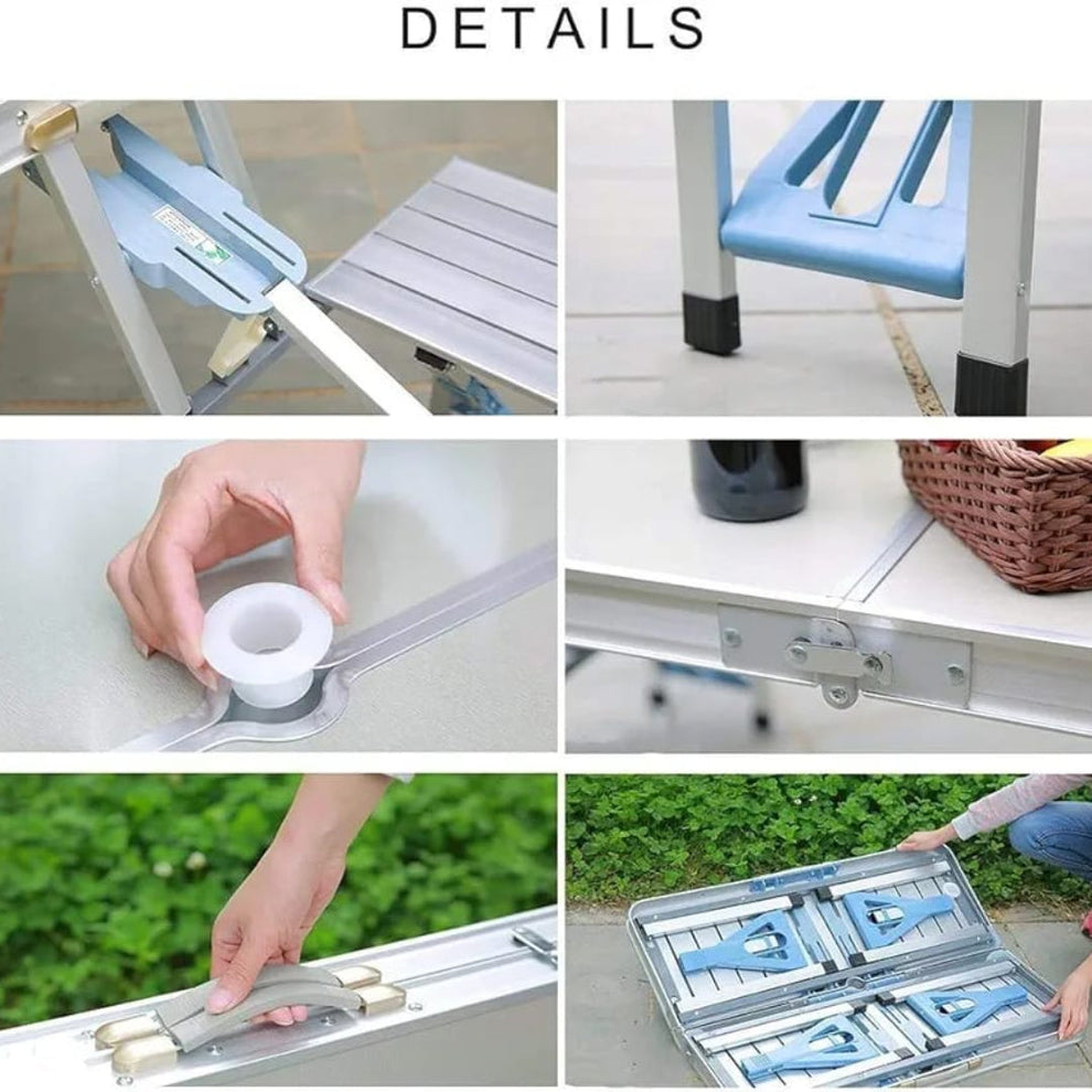 Portable & Foldable Camping Table And Chairs Set