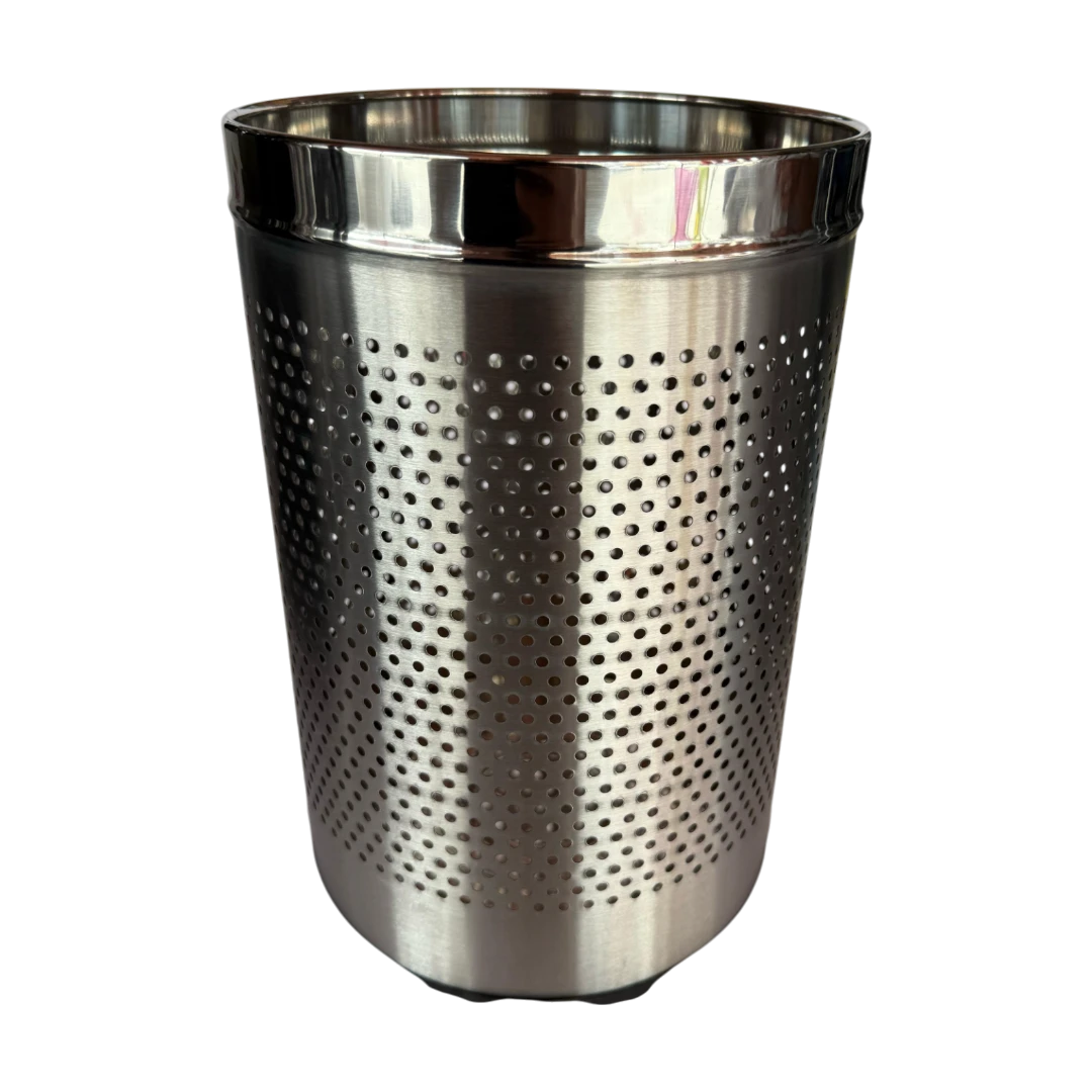 Silver Trash Bin