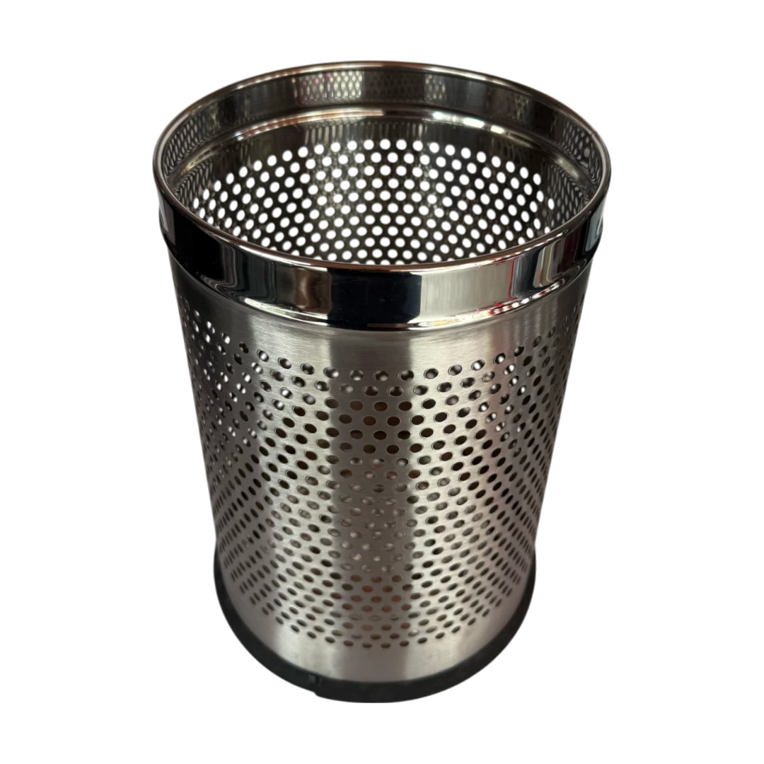 Silver Trash Bin