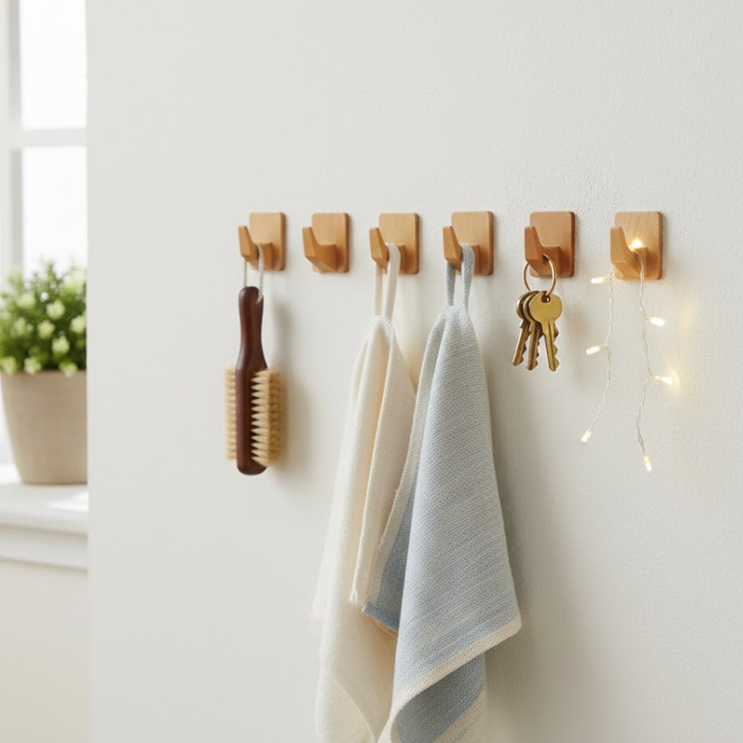 Eliplast Wooden Hook Set - 12 Pcs